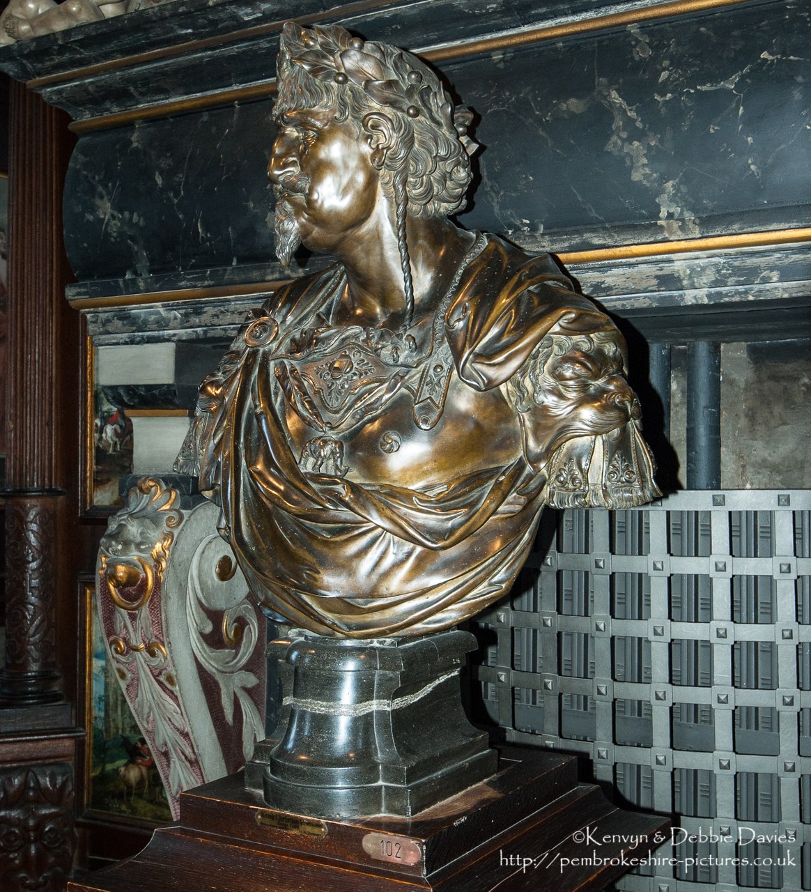 Bust of Christian IV inside Rosenberg Castle